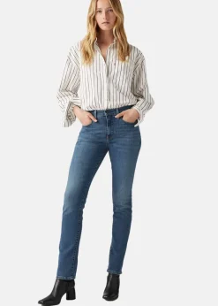 Discount LEVI'S® 724 HIGH RISE STRAIGHT BLUE WAVE