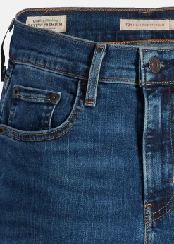 Discount LEVI'S® 724 HIGH RISE STRAIGHT BLUE WAVE