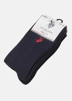 Outlet US Polo 3 Pack Socks Aubrey Dark Sapphire