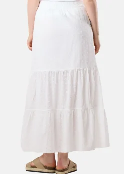 Hot Seaside Angelica Maxi Skirt W White