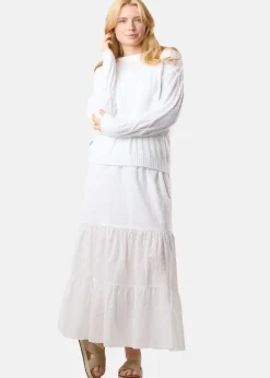 Hot Seaside Angelica Maxi Skirt W White