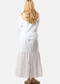 Hot Seaside Angelica Maxi Skirt W White