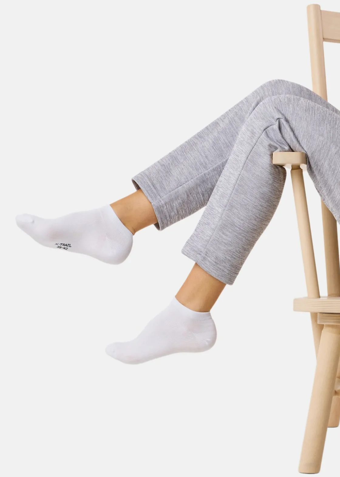 Clearance X-trail Ankle Sock 8-Pack White