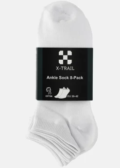 Clearance X-trail Ankle Sock 8-Pack White