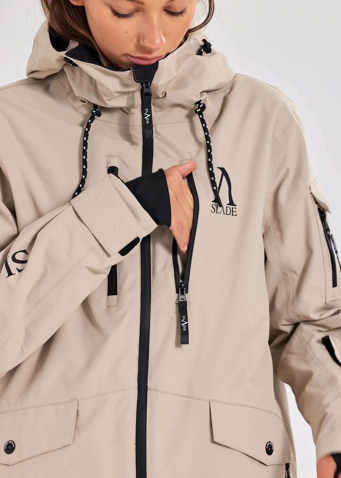 Hot Slade Aspen Shell Jacket W Sand