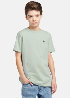 Outlet Lee Kids BADGE T-SHIRT Slit Green