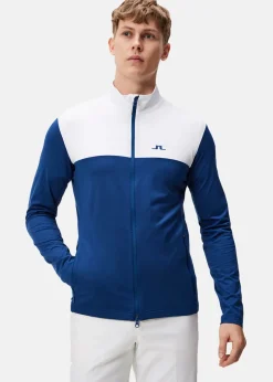 New J.lindeberg Banks Mid Layer Estate Blue