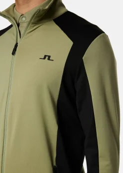 New J.lindeberg Banks Mid Layer Oil Green