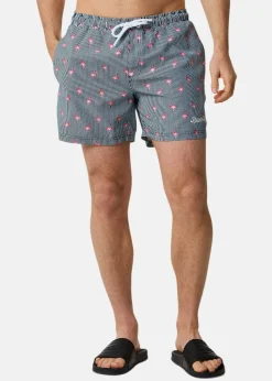 New Blount & Pool Beachshorts Navy Stripe Flamingo