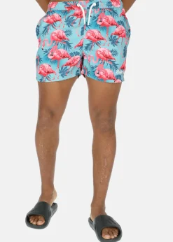 Blount & Pool Beachshorts Turquoise Flamingo