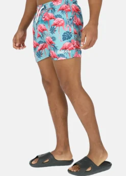Blount & Pool Beachshorts Turquoise Flamingo
