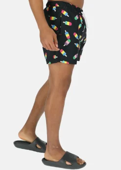 Hot Blount & Pool Beachshorts Black Ice Cream