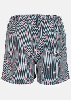 Sale Blount & Pool Beachshorts JR Navy Stripe Flamingo