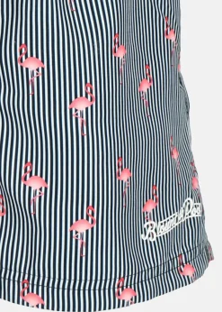 Sale Blount & Pool Beachshorts JR Navy Stripe Flamingo