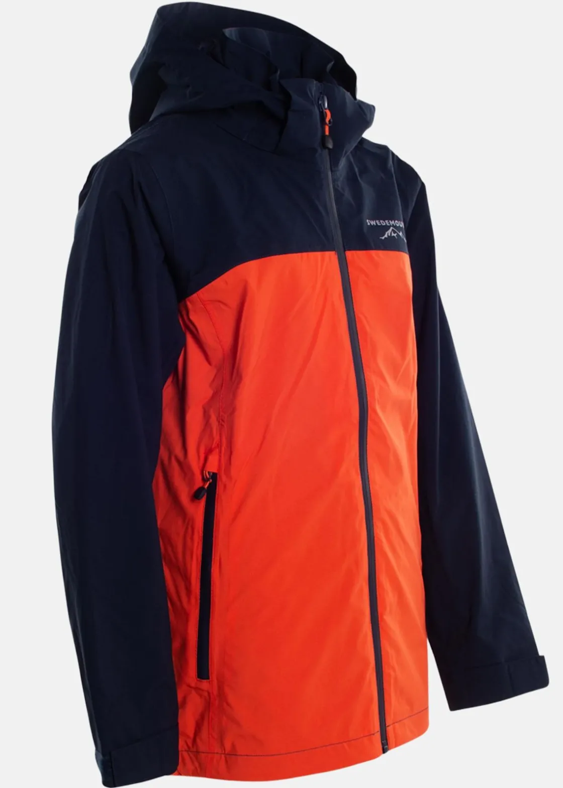 New Swedemount Bodö Rain Jacket JR Navy/Orange