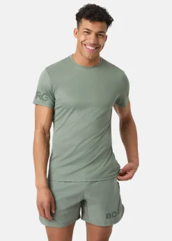 Outlet Björn Borg BORG LIGHT T-SHIRT AGAVE GREEN