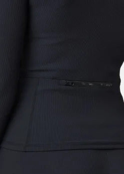 New Ellen New York Boston Rib Jacket W Black