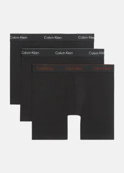 Clearance Calvin Klein BOXER BRIEF 3PK Black w/ Chalk Logo/Black w/ Currie