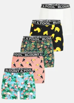 Hot Blount & Pool Boxer Shorts 5-pack Black Yellow Duck