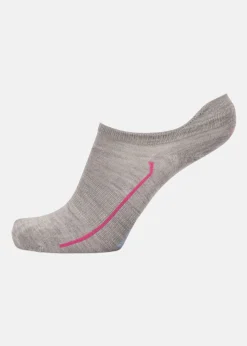 Hot Ulvang Bris no show sock 2pk Grey Melange/Beetroot