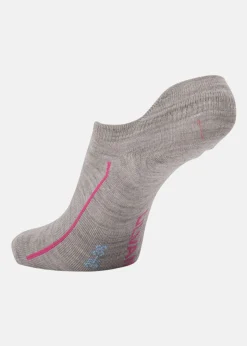 Hot Ulvang Bris no show sock 2pk Grey Melange/Beetroot