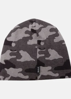 Hot Bula CAMO PRINTED WOOL BEANIE DGREY