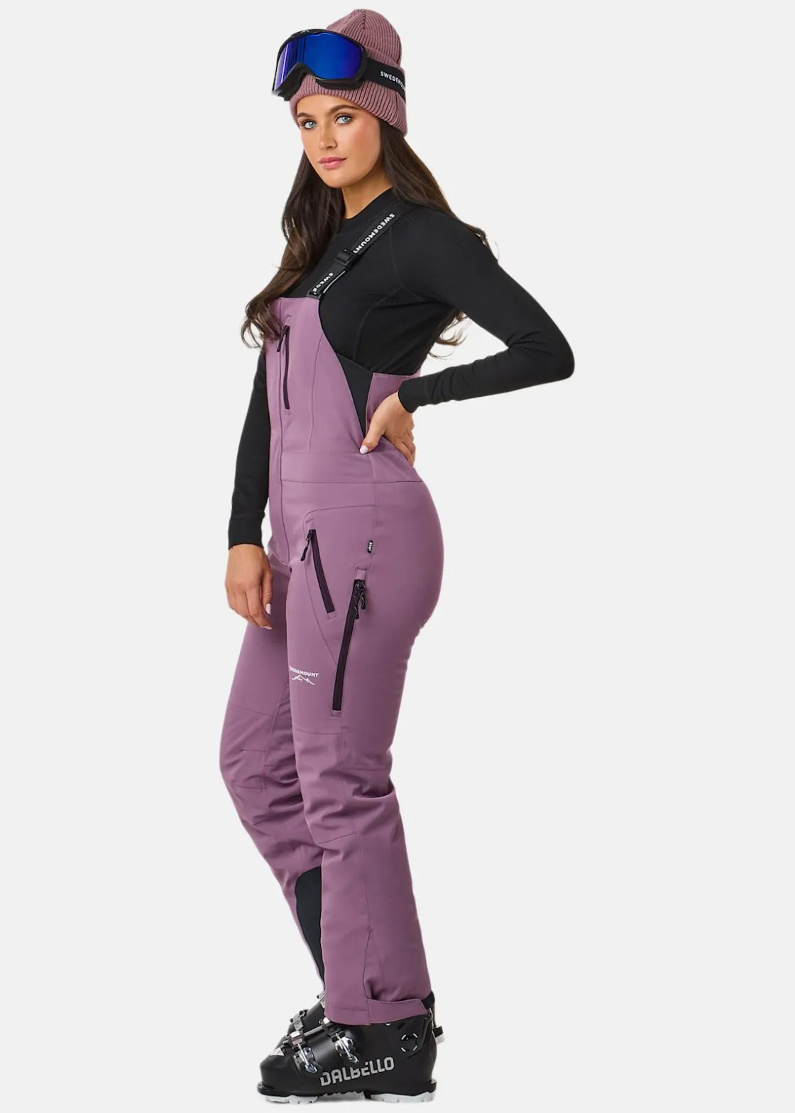 Best Swedemount Cervinia Bib Pants W Dk. Mauve/Dk. Plum