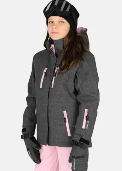 New Swedemount Cervinia Jacket JR Charcoal Melange/Light Pink