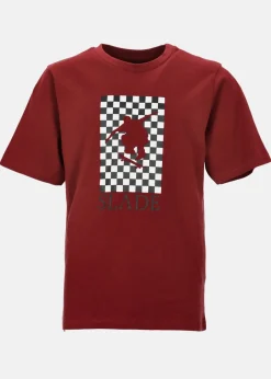 Best Slade Check Tee JR Burgundy
