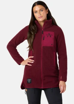 Slade Colorado Pile Coat W Burgundy