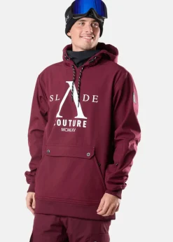 Slade Colorado Softshell Snow Hood Burgundy/White