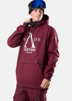 Slade Colorado Softshell Snow Hood Burgundy/White
