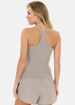 Clearance Athlecia Connie W Padded Sports Bra Top Light Heather