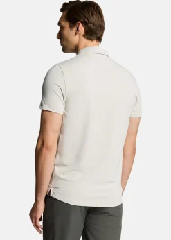 Online Lyle&scott Contrast Placket Polo Shirt Pebble/ Contour Pink