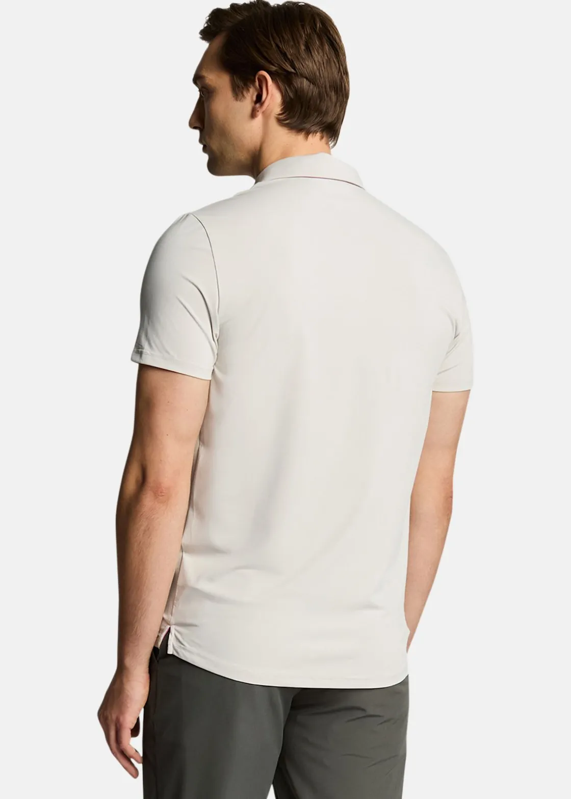 Online Lyle&scott Contrast Placket Polo Shirt Pebble/ Contour Pink