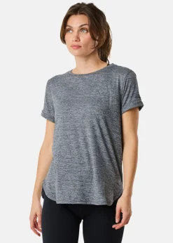 Sale Swedemount Core Loose Fit Tee W Black Melange