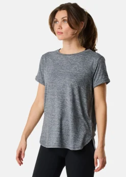 Sale Swedemount Core Loose Fit Tee W Black Melange