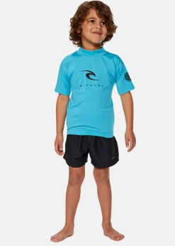 Hot Rip Curl CORPS S/S RASH VEST -BOY BLUE