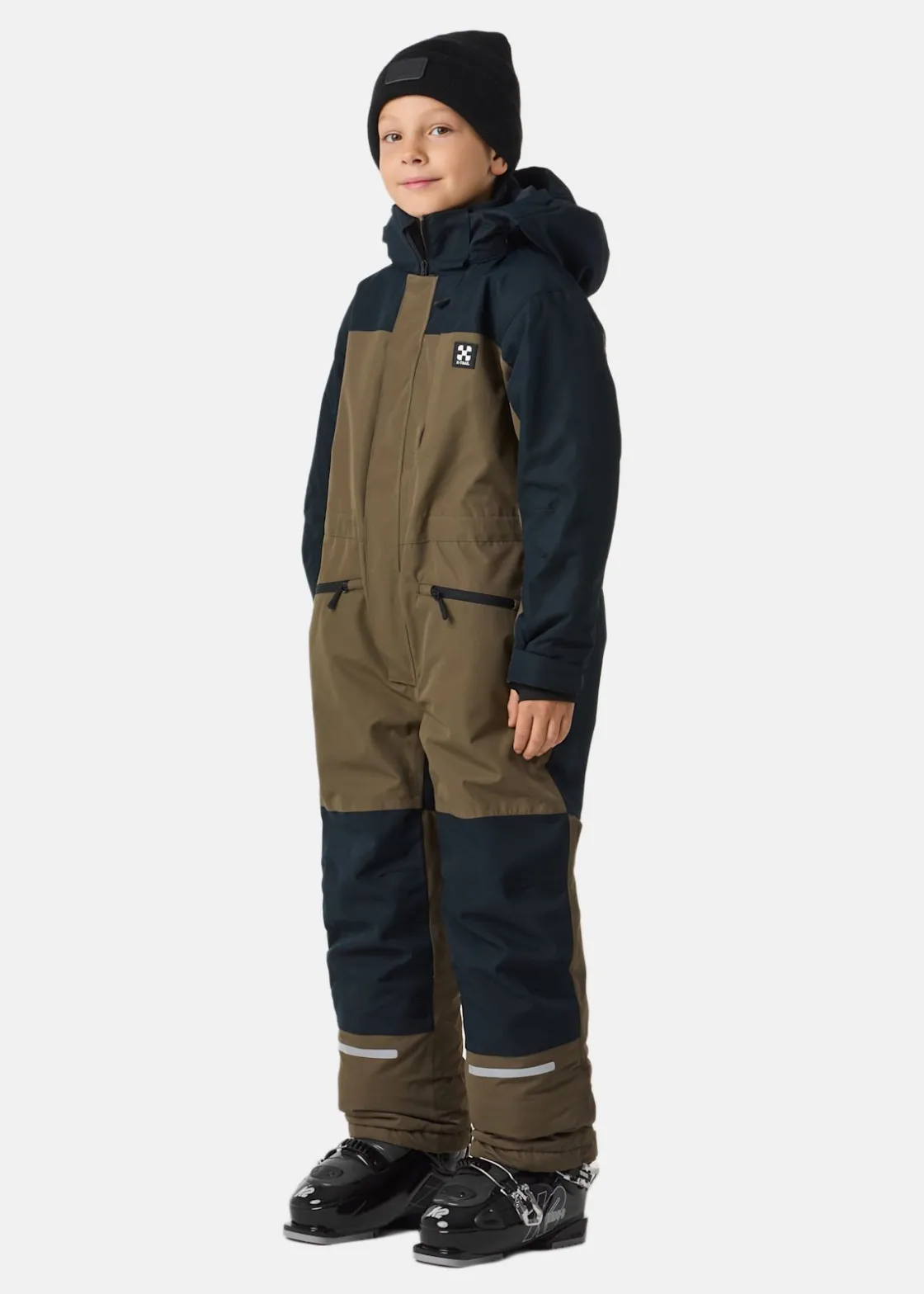 Discount X-trail Cortina Ski Overall JR Dusty Olive/Black