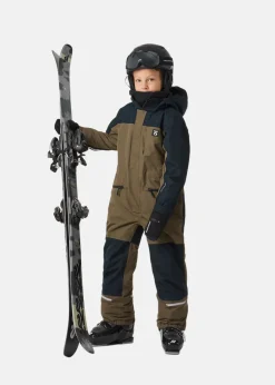 Discount X-trail Cortina Ski Overall JR Dusty Olive/Black