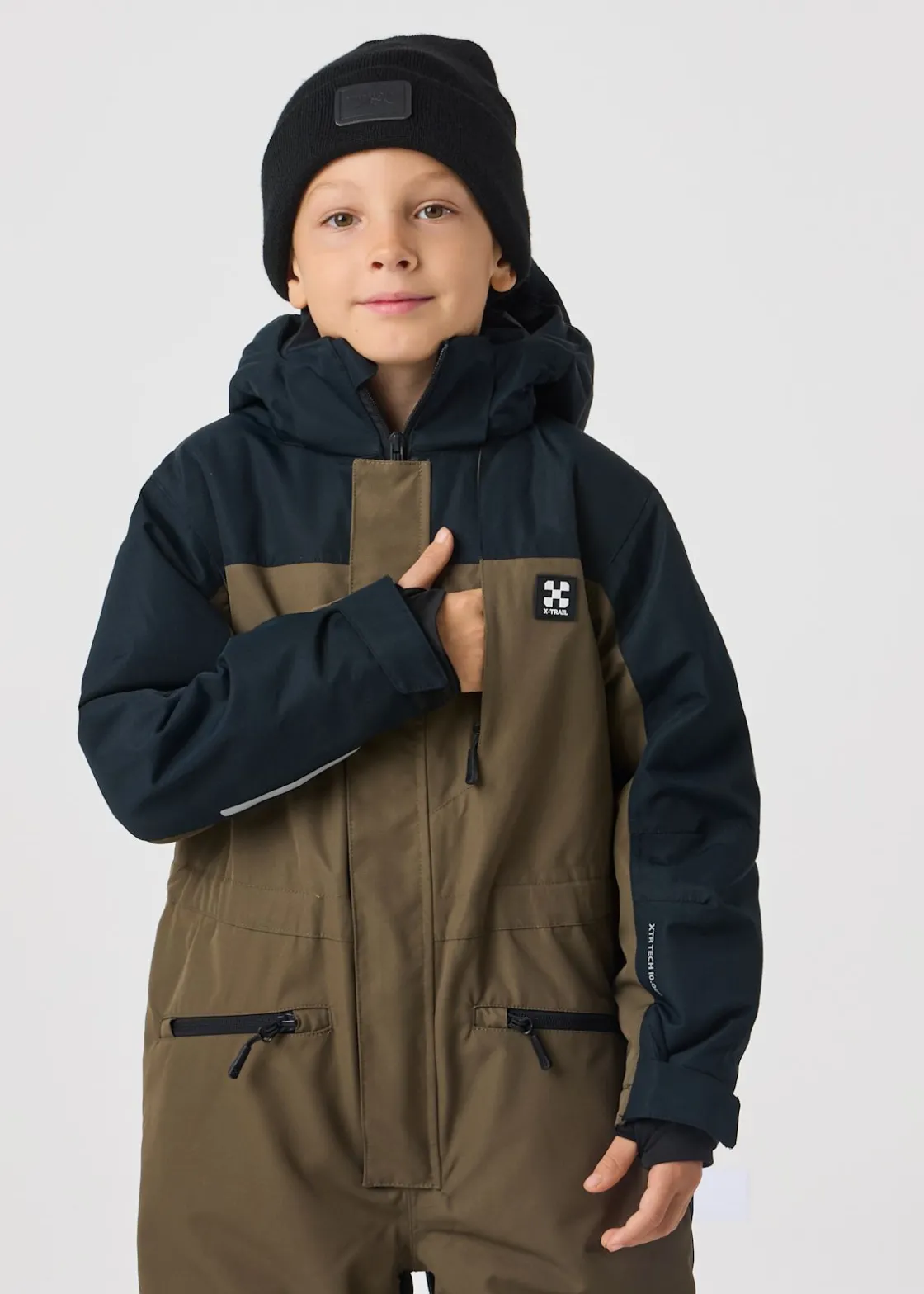 Discount X-trail Cortina Ski Overall JR Dusty Olive/Black