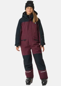 Outlet X-trail Cortina Ski Overall JR Burgundy/Black