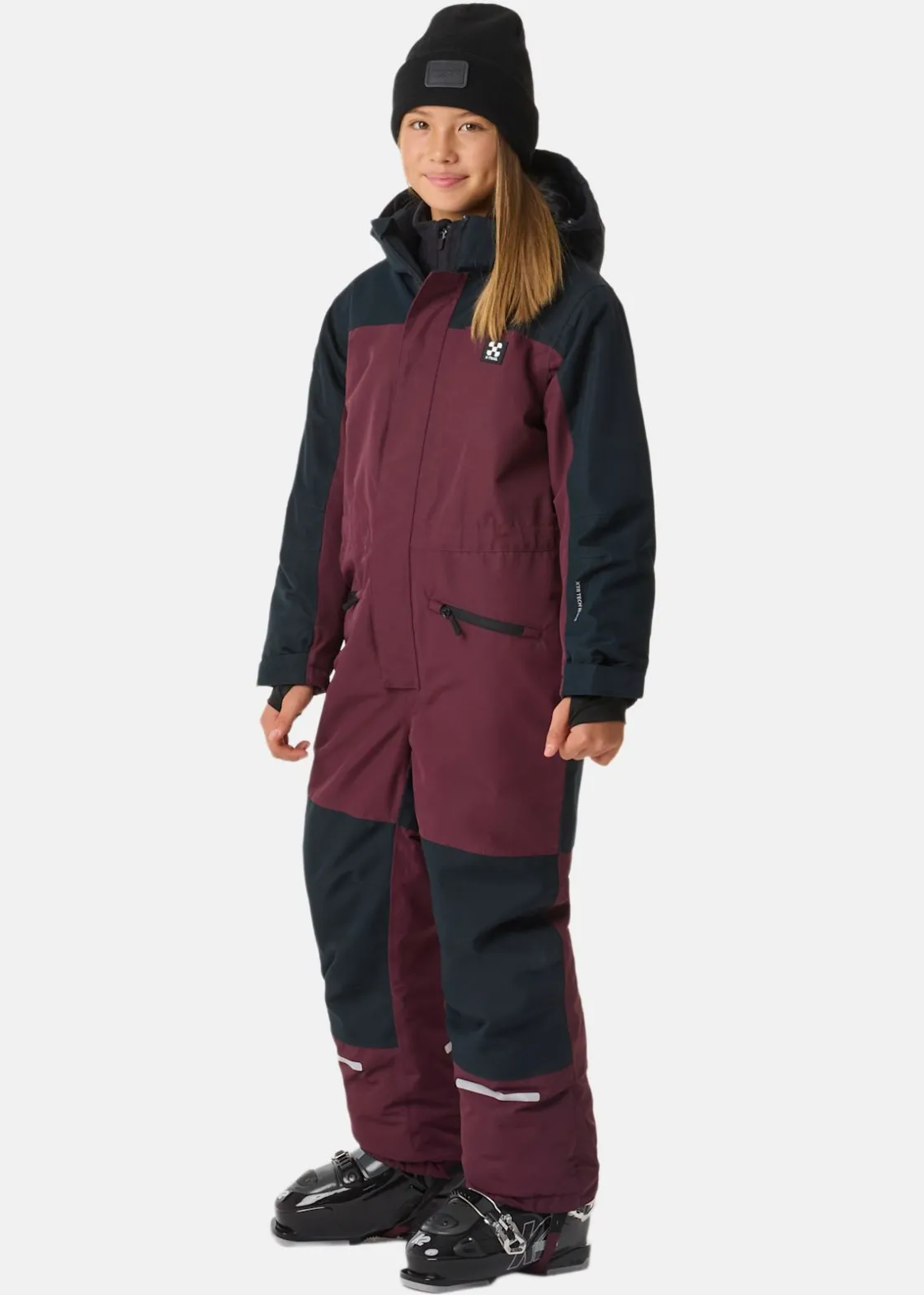 Outlet X-trail Cortina Ski Overall JR Burgundy/Black