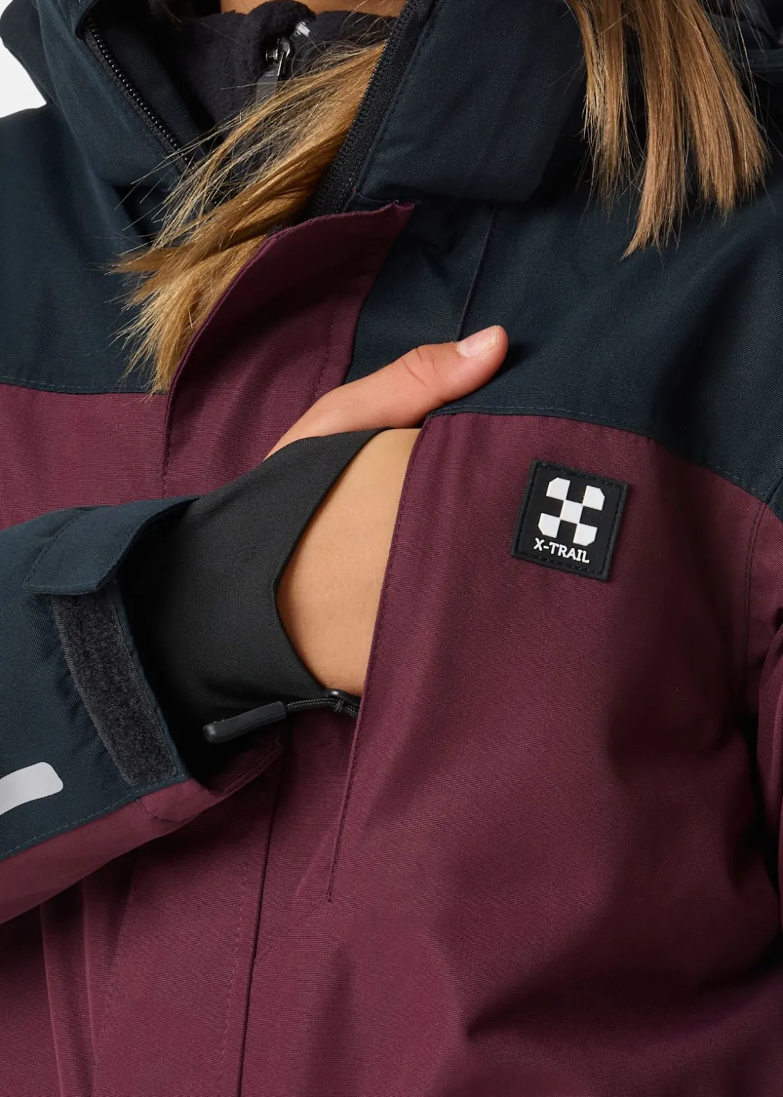 Outlet X-trail Cortina Ski Overall JR Burgundy/Black