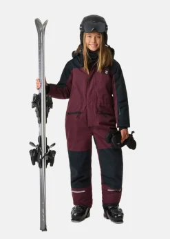 Outlet X-trail Cortina Ski Overall JR Burgundy/Black