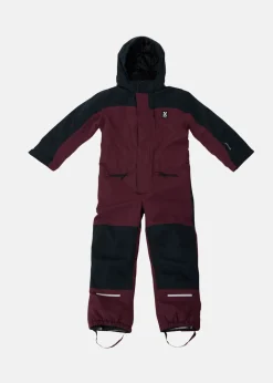 Outlet X-trail Cortina Ski Overall JR Burgundy/Black