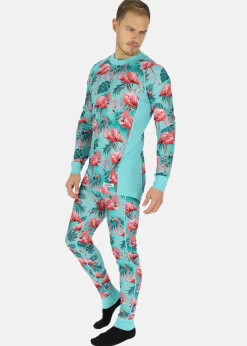 Outlet Blount & Pool Crewneck L/S Baselayer Flamingo AoP