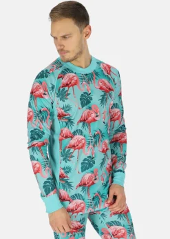 Outlet Blount & Pool Crewneck L/S Baselayer Flamingo AoP