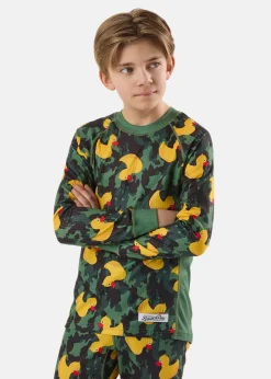Online Blount & Pool Crewneck L/S Baselayer JR Camo Yellow Duck