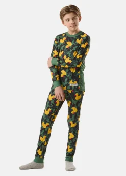 Online Blount & Pool Crewneck L/S Baselayer JR Camo Yellow Duck